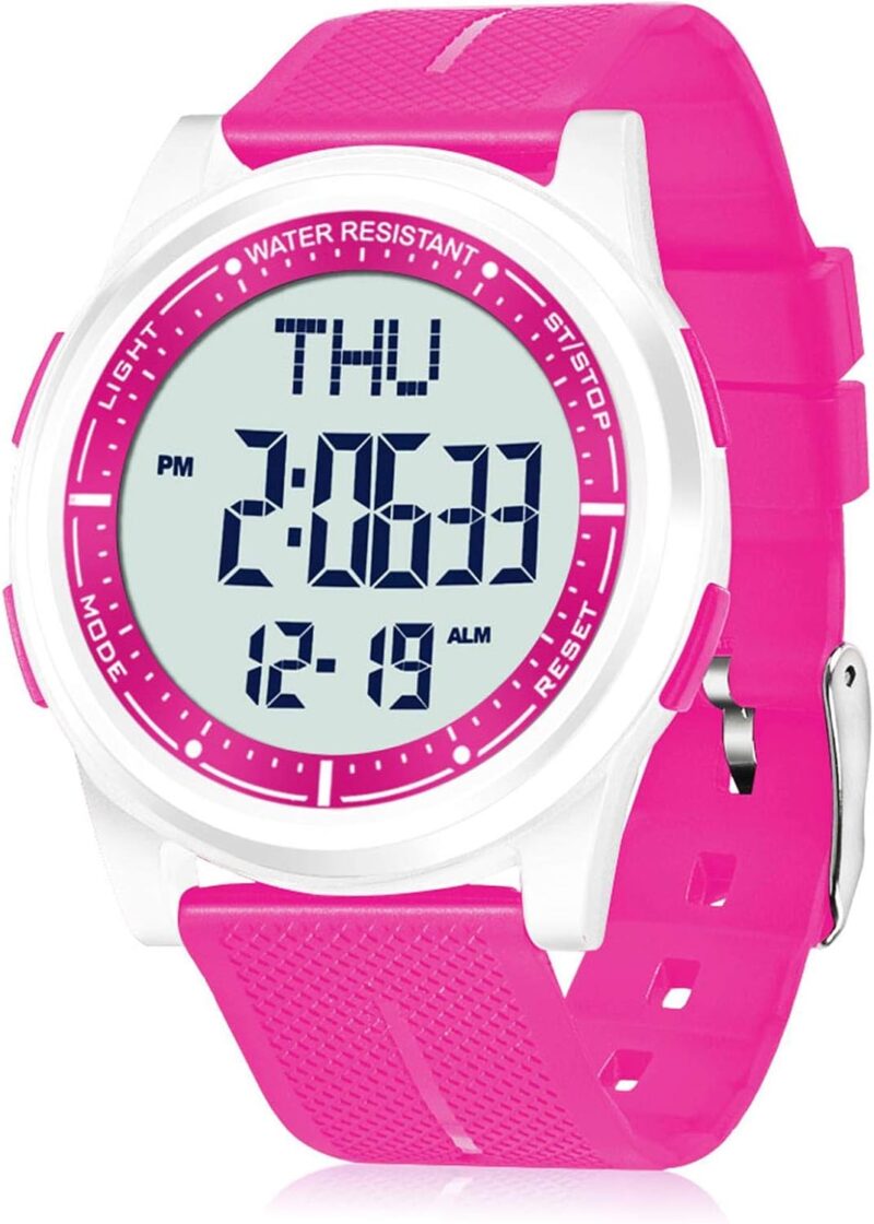 Beeasy Digital Watch Waterproof with Stopwatch Alarm Countdown Dual Time, Ultra-Thin Super Wide-Angle Display Digital Wrist Watches for Men Women - Image 7