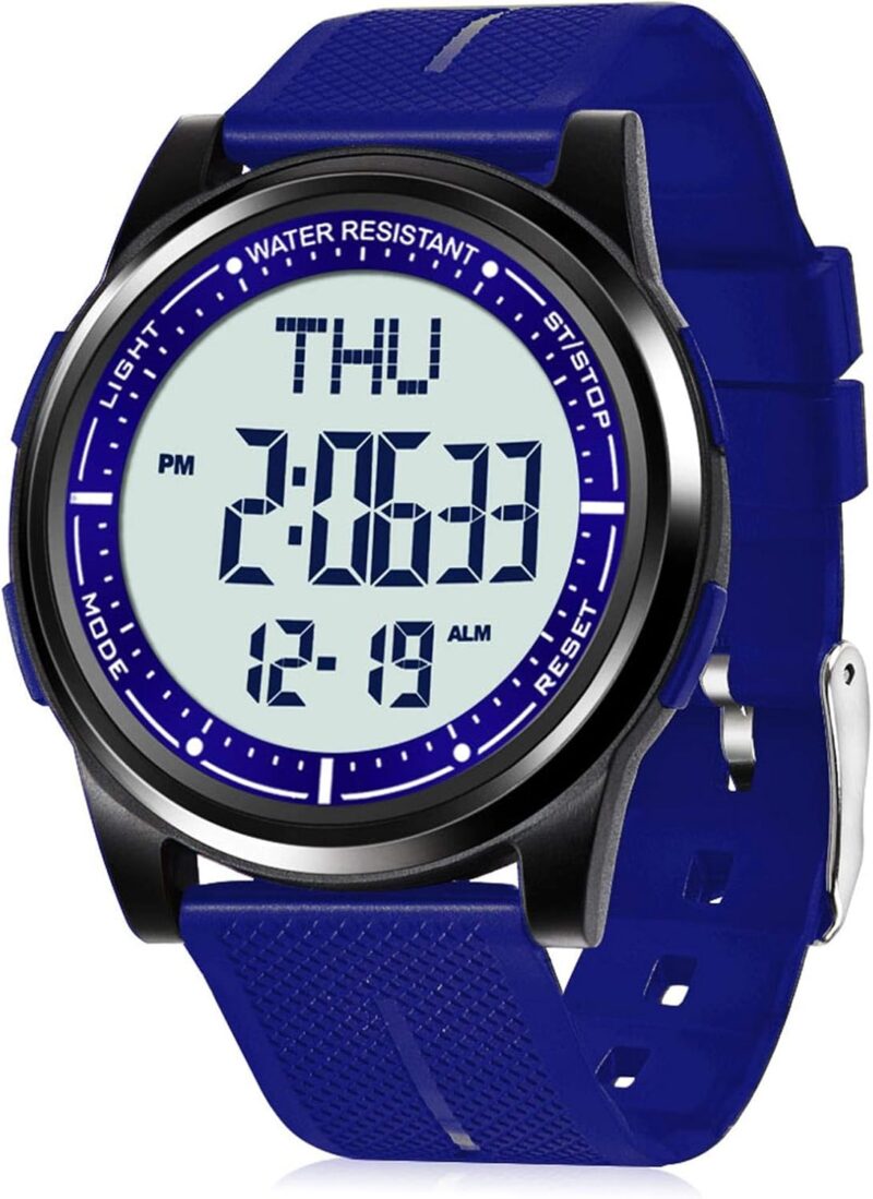 Beeasy Digital Watch Waterproof with Stopwatch Alarm Countdown Dual Time, Ultra-Thin Super Wide-Angle Display Digital Wrist Watches for Men Women - Image 8