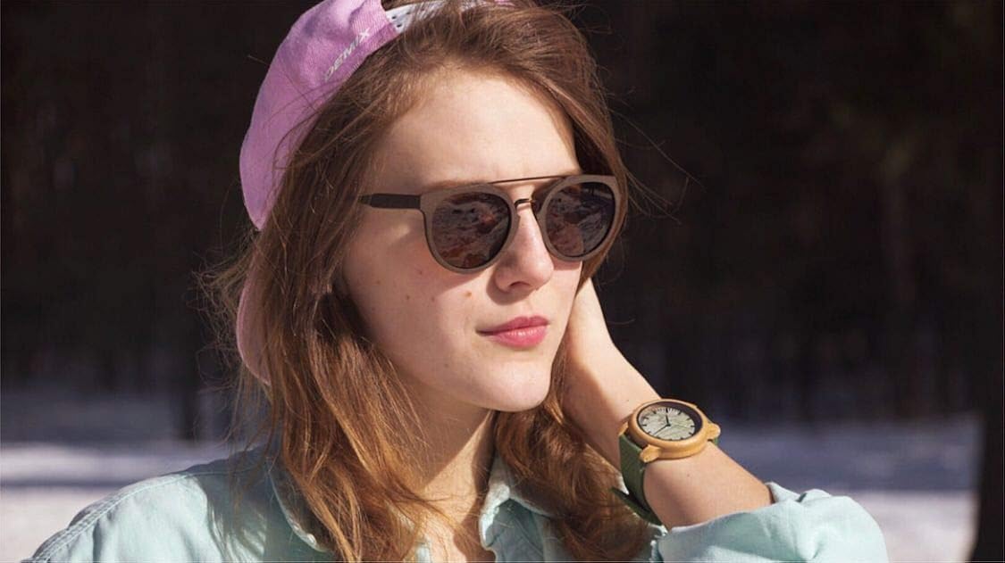 BOBO BIRD Mens Womens 44mm Big Neutral Bamboo Wooden Watch Unisex Japan Analog Quartz Green Silicone Strap Sports Casual Watches with Wood Box - Image 8