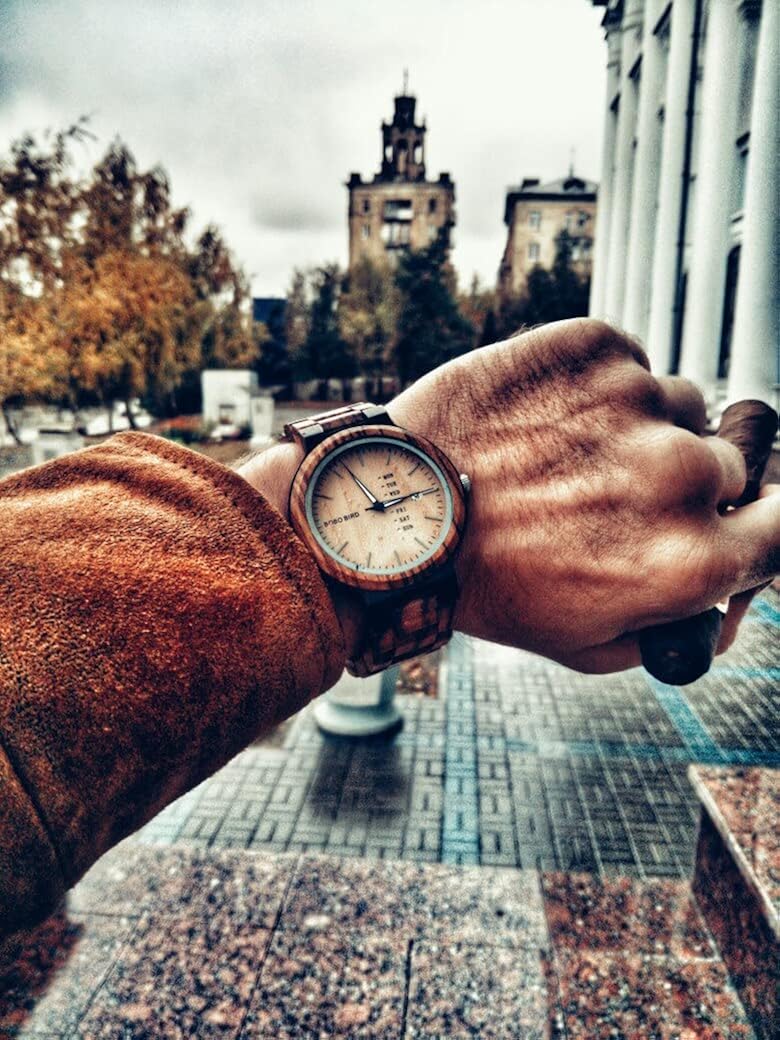 BOBO BIRD Week and Date Multi-Functional Display Men's Zebra Wooden Quartz Watch Lightweight Handmade Casual Wristwatches with Gift Box - Image 7