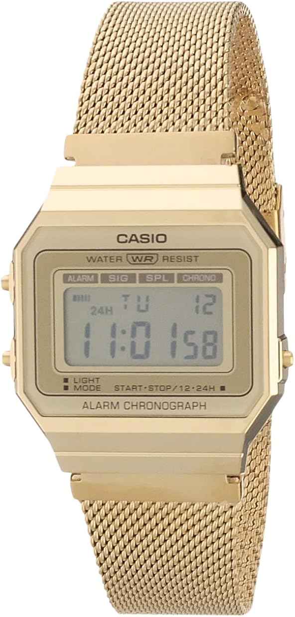 Casio Men's A700WMG-9AVT Digital Vintage Collection Watch Gold