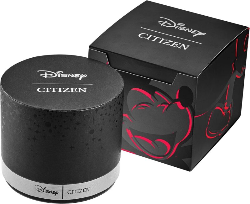 Citizen Eco-Drive Men's Mickey Astronaut Stainless Steel Watch, Red and Black Bezel, (Model: AW1709-54W) - Image 6