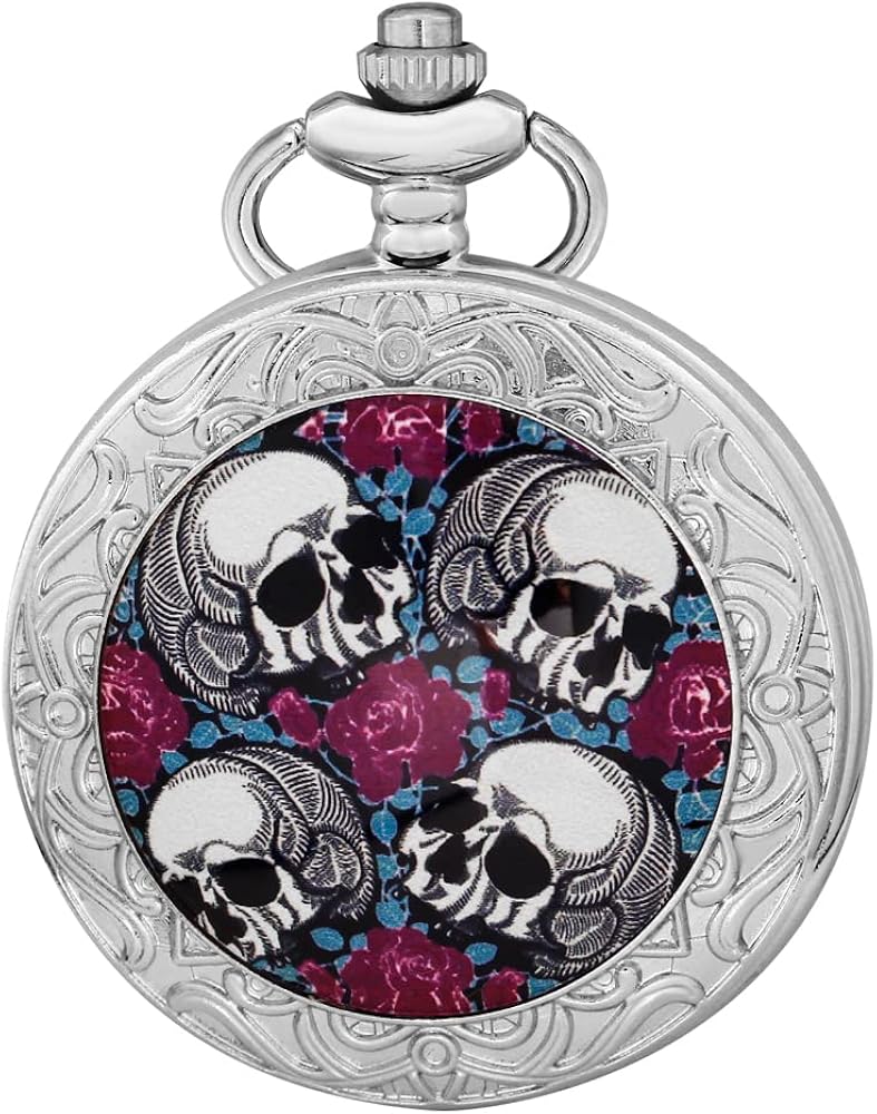 Cool Retro Pattern Theme Quartz Pocket Watch with Chain Gifts for Father's Days Birthdays - Image 13