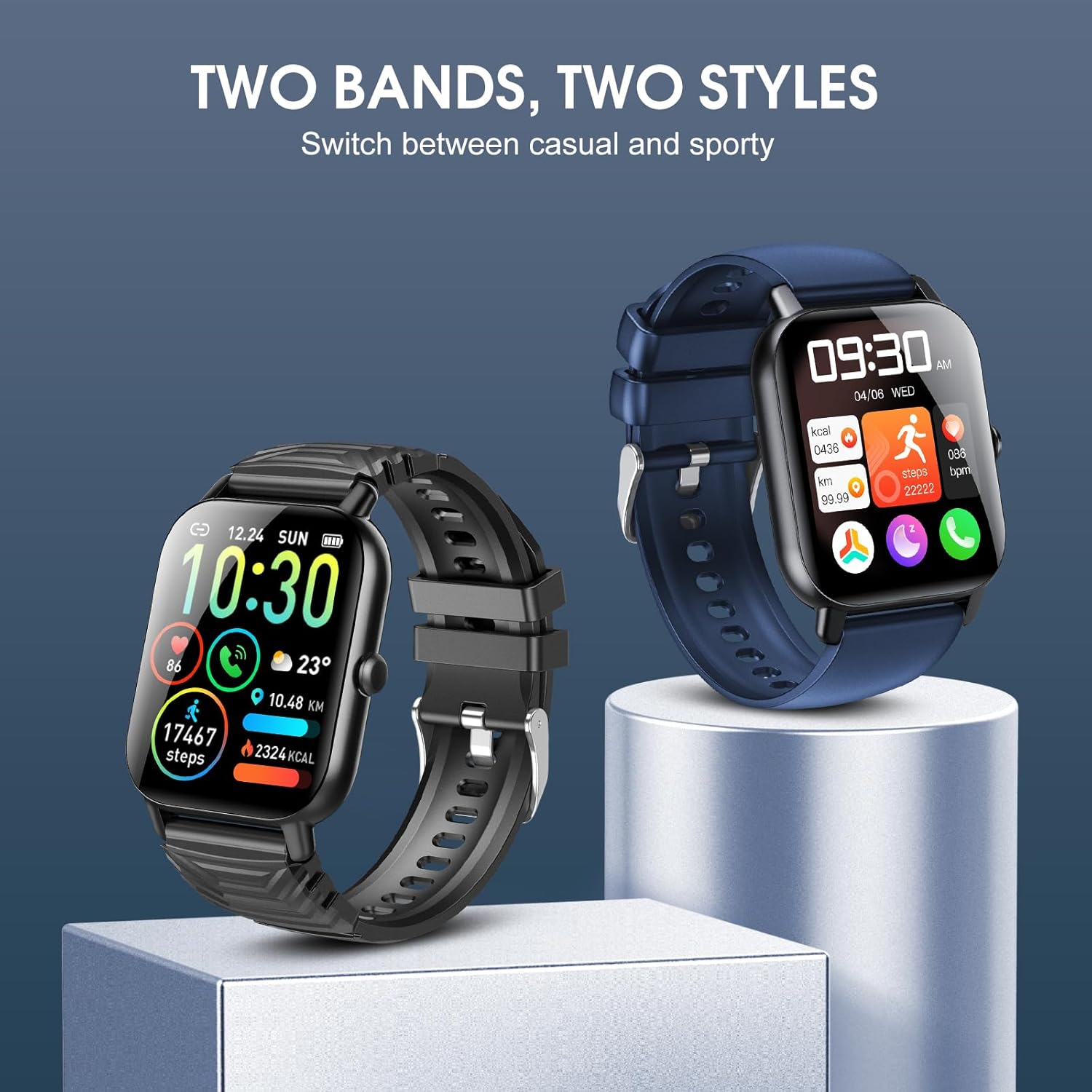 Ddidbi Smart Watch for Men Women(Answer\/Make Calls), 1.85" HD Touch Screen Fitness Watch with Sleep Heart Rate Monitor, 112 Sports Modes, IP68 Waterproof Activity Trackers Compatible with Android iOS - Image 7