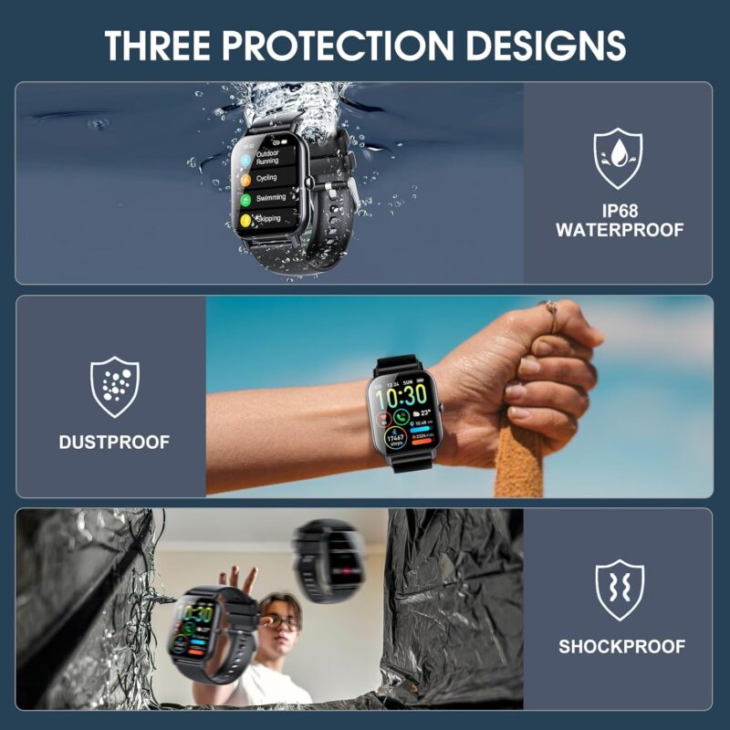 Ddidbi Smart Watch for Men Women(Answer\/Make Calls), 1.85" HD Touch Screen Fitness Watch with Sleep Heart Rate Monitor, 112 Sports Modes, IP68 Waterproof Activity Trackers Compatible with Android iOS - Image 5