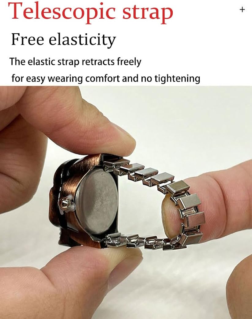 Deicicp New Statement Stylish Clamshell Quartz Ring Watch Vintage Look Unisex - Image 4