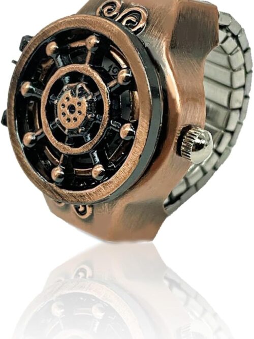 Deicicp New Statement Stylish Clamshell Quartz Ring Watch Vintage Look Unisex
