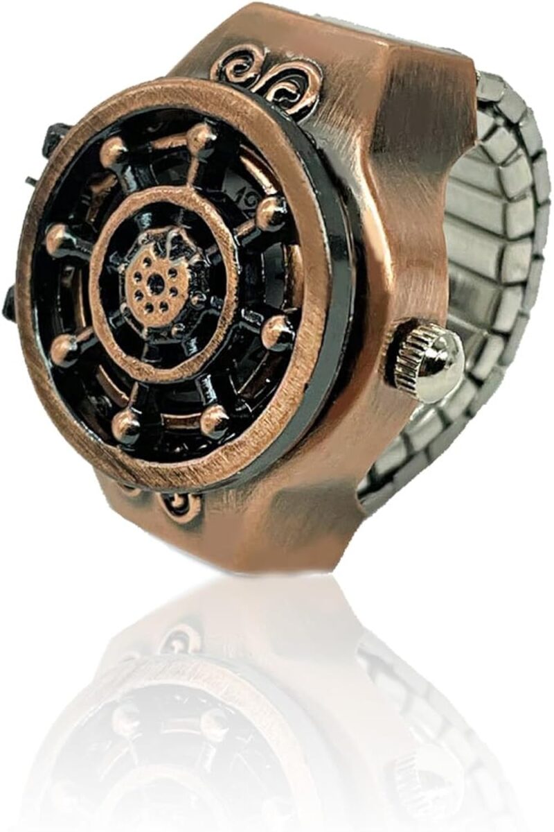 Deicicp New Statement Stylish Clamshell Quartz Ring Watch Vintage Look Unisex
