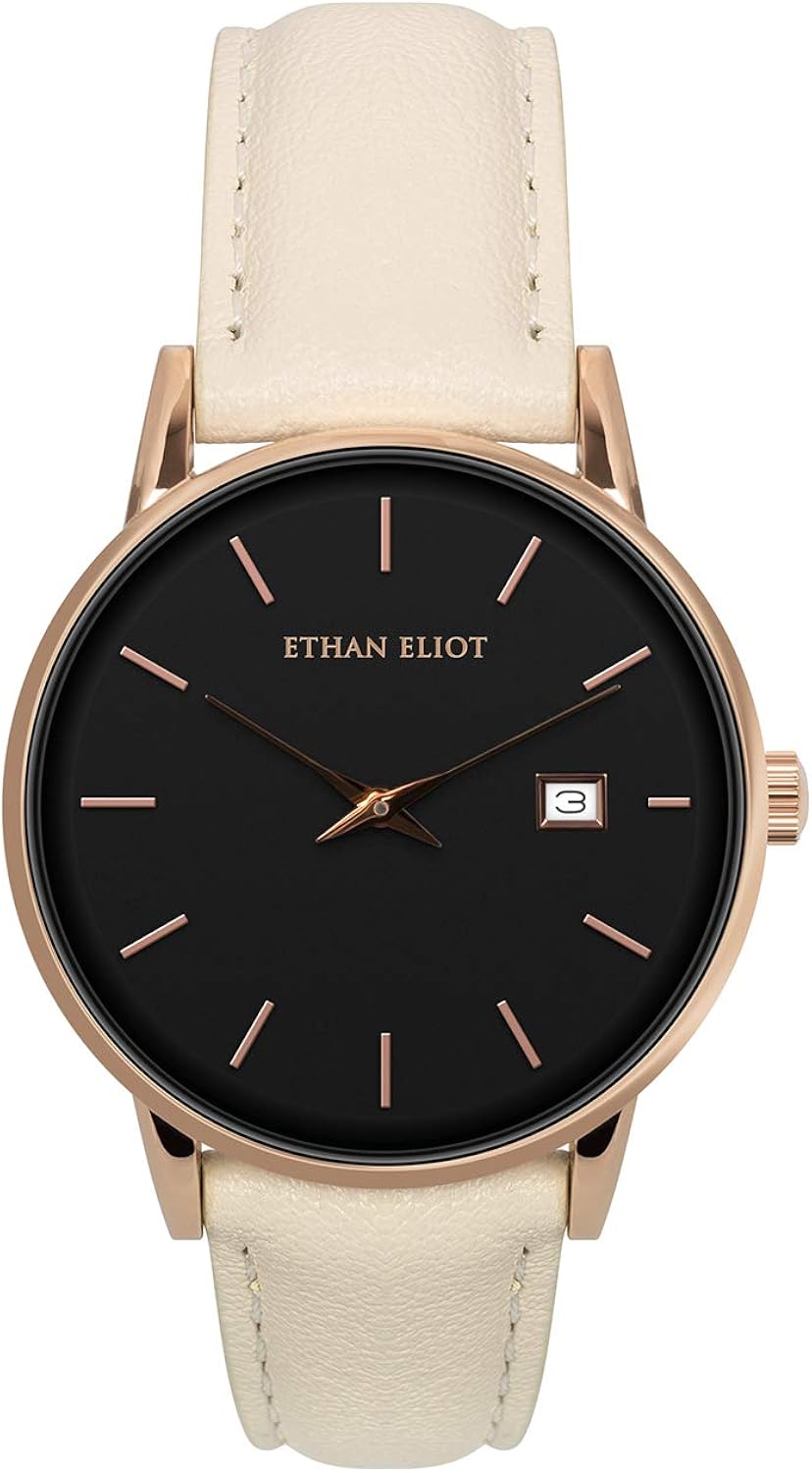 Ethan Eliot Classic Womens Watches, 36mm Watches for Women with Date, 5ATM Water Resistant Watches