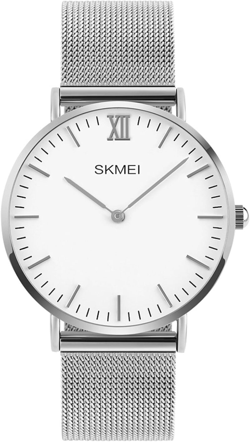 FANMIS Classic Unisex Casual Super Thin Quartz Analog Waterproof Wrist Watches Stainless Steel Ultra Thin Case Business Dress Watch - Image 8