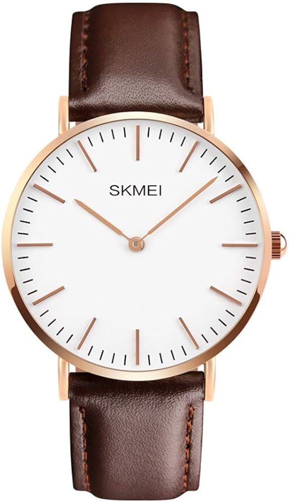 FANMIS Classic Unisex Casual Super Thin Quartz Analog Waterproof Wrist Watches Stainless Steel Ultra Thin Case Business Dress Watch