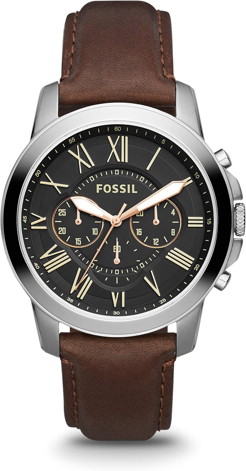 Fossil Grant Men's Watch with Chronograph Display and Genuine Leather or Stainless Steel Band - Image 10
