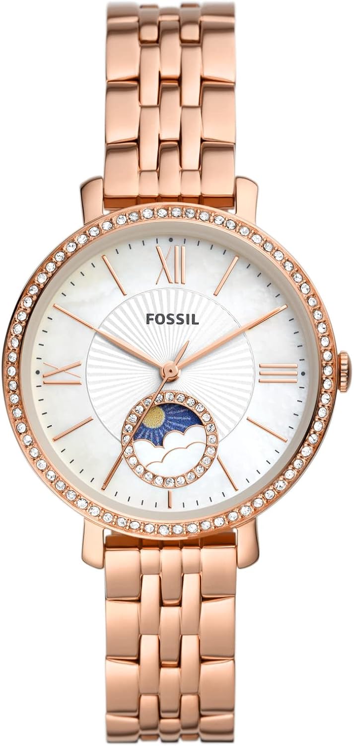 Fossil Jacqueline Women's Watch with Stainless Steel or Leather Band, Analog Watch Display - Image 12