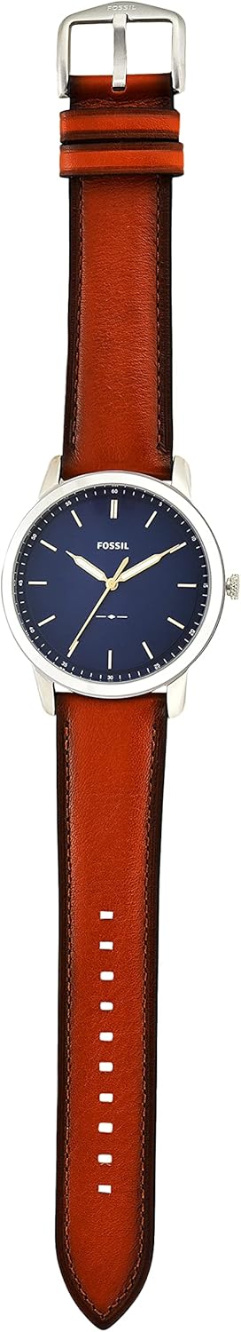 Fossil Minimalist Men's Watch with Leather or Stainless Steel Band, Chronograph or Analog Watch Display with Slim Case Design - Image 4