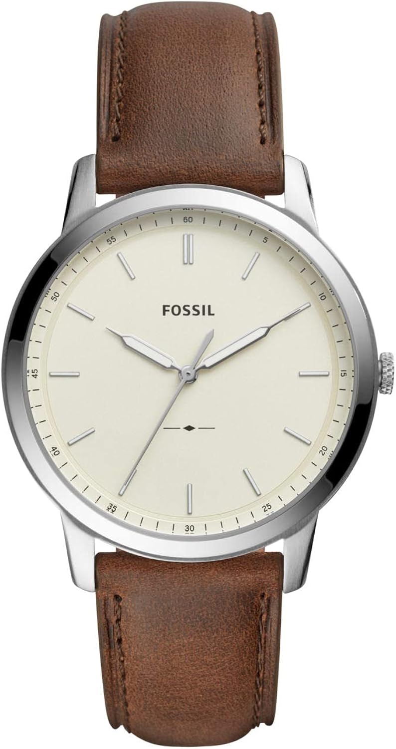Fossil Minimalist Men's Watch with Leather or Stainless Steel Band, Chronograph or Analog Watch Display with Slim Case Design - Image 18