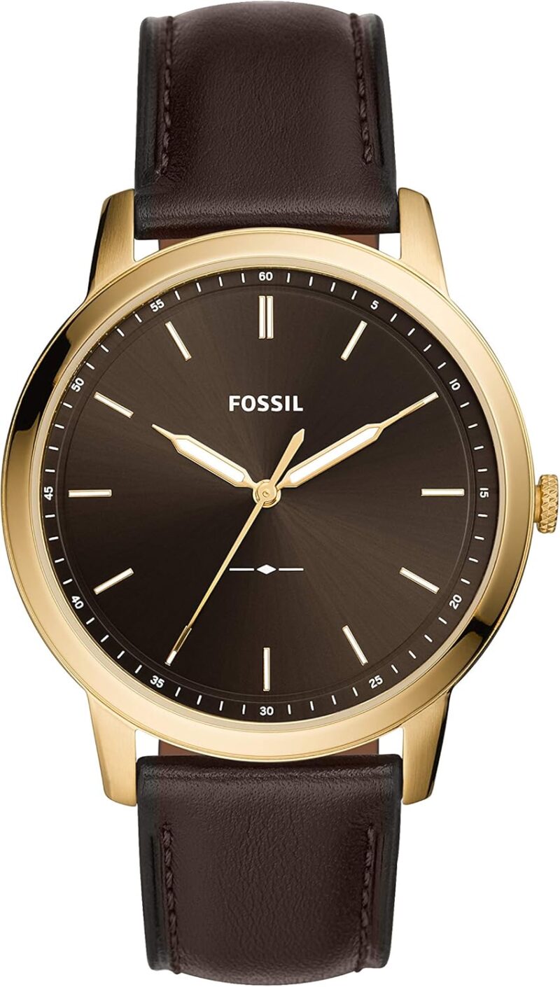 Fossil Minimalist Men's Watch with Leather or Stainless Steel Band, Chronograph or Analog Watch Display with Slim Case Design - Image 14
