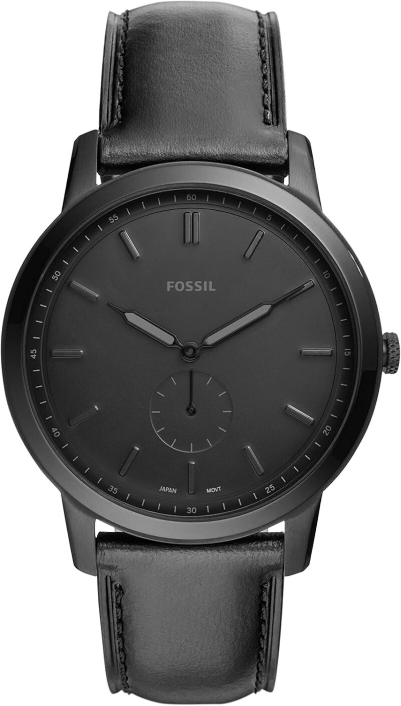 Fossil Minimalist Men's Watch with Leather or Stainless Steel Band, Chronograph or Analog Watch Display with Slim Case Design - Image 16