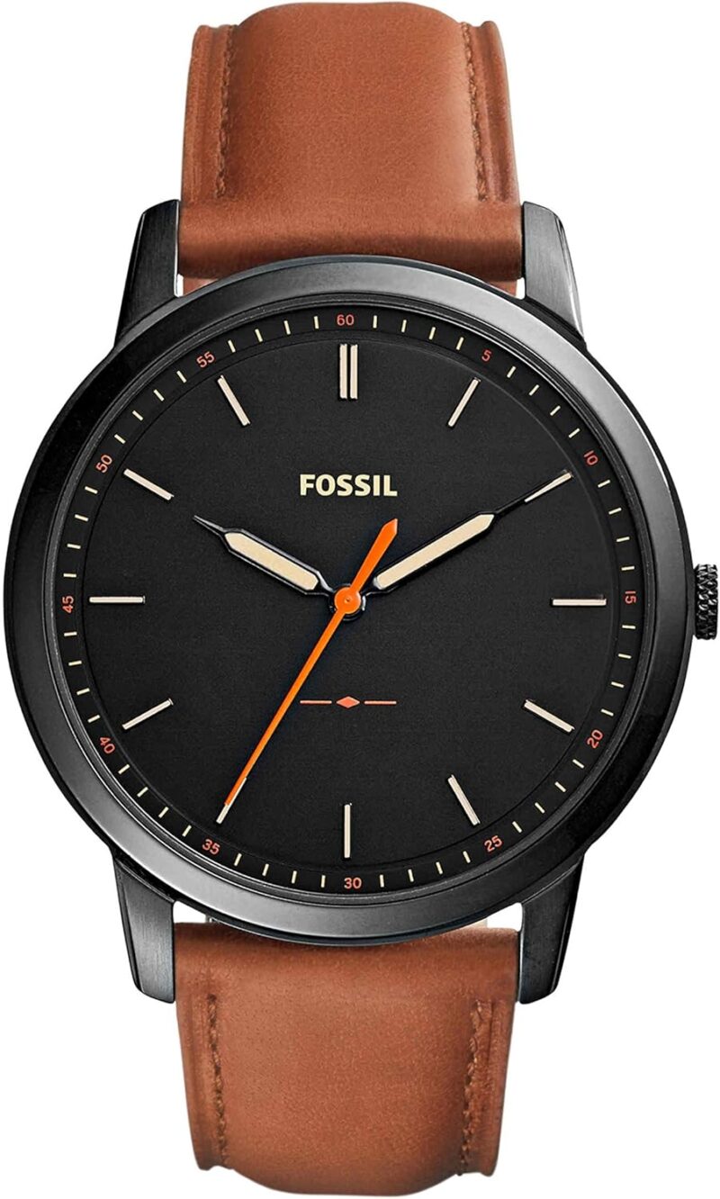 Fossil Minimalist Men's Watch with Leather or Stainless Steel Band, Chronograph or Analog Watch Display with Slim Case Design - Image 15