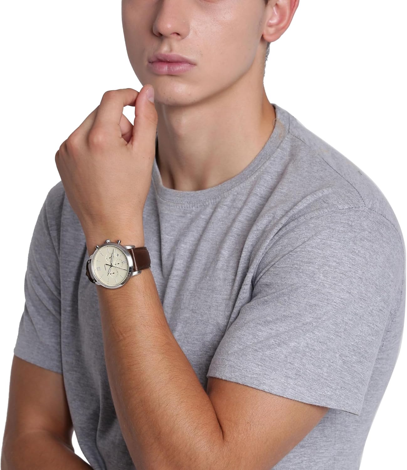 Fossil Neutra Men's Chronograph Watch with Stainless Steel Bracelet or Genuine Leather Band - Image 5