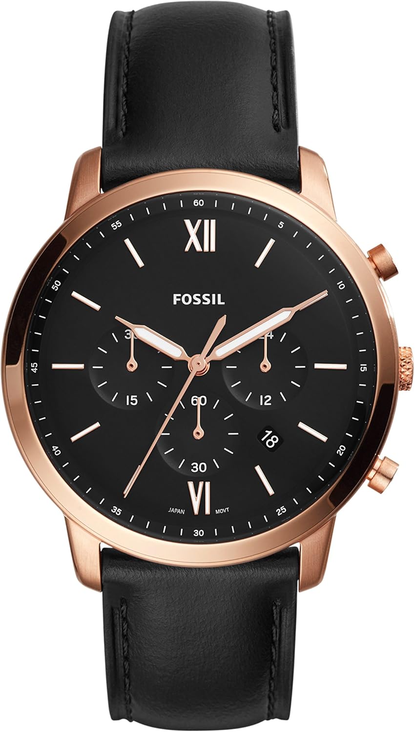 Fossil Neutra Men's Chronograph Watch with Stainless Steel Bracelet or Genuine Leather Band - Image 17