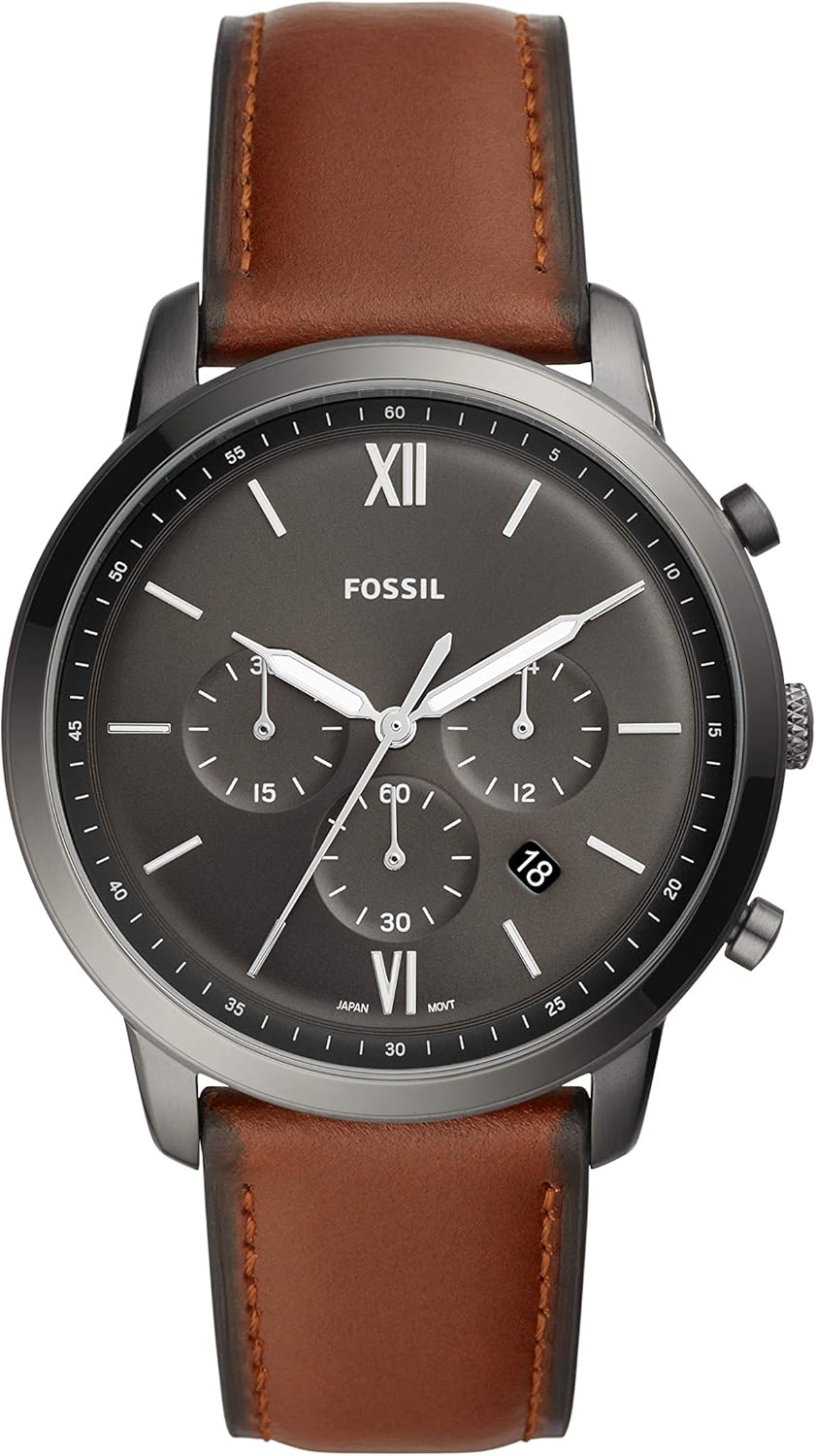 Fossil Neutra Men's Chronograph Watch with Stainless Steel Bracelet or Genuine Leather Band - Image 12