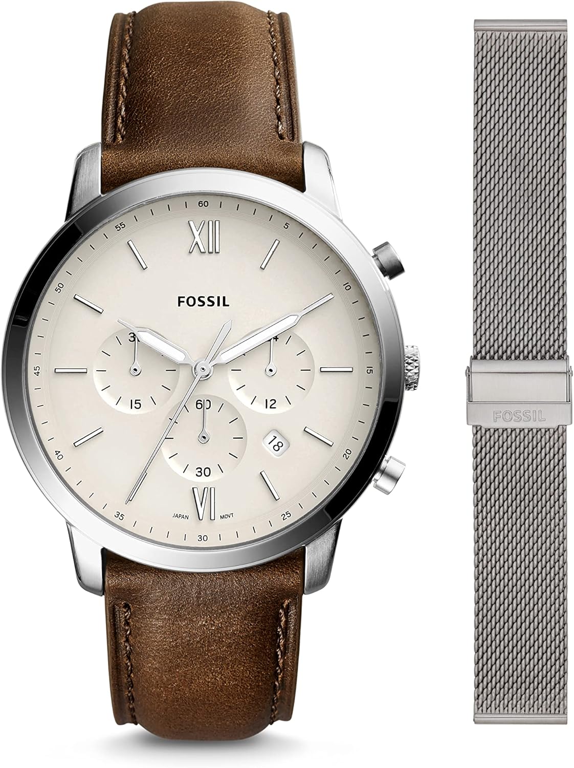 Fossil Neutra Men's Chronograph Watch with Stainless Steel Bracelet or Genuine Leather Band - Image 13