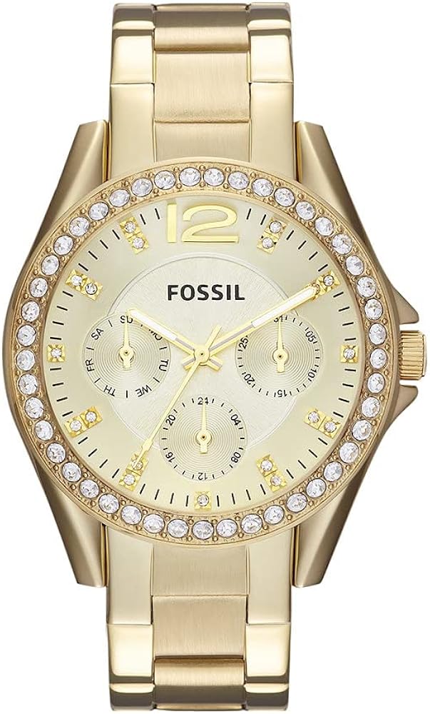 Fossil Riley Women's Watch with Crystal Accents and Stainless Steel Bracelet Band - Image 9