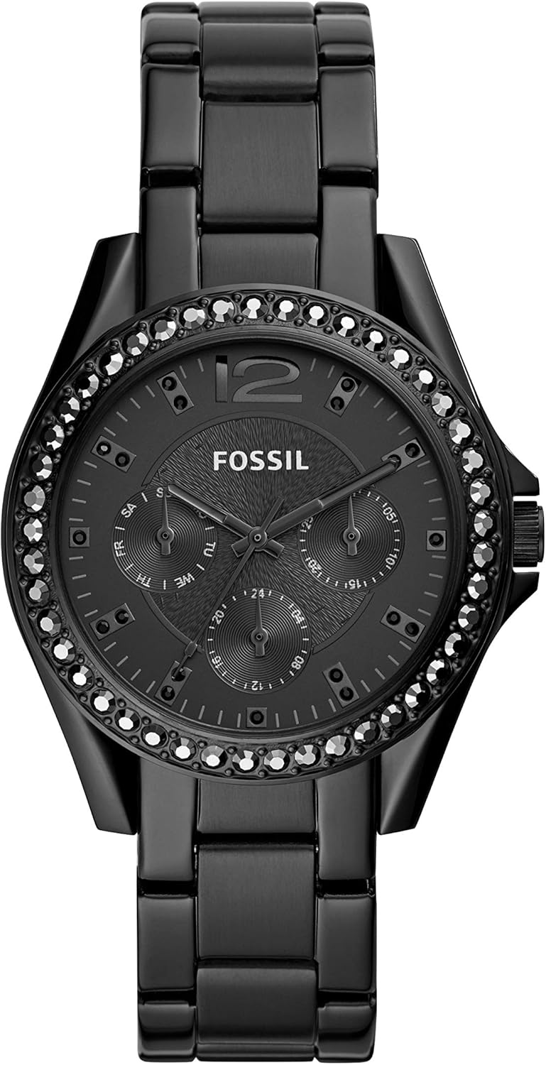Fossil Riley Women's Watch with Crystal Accents and Stainless Steel Bracelet Band - Image 10