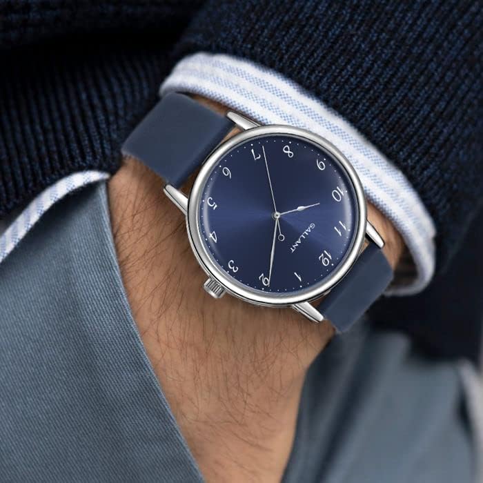 Gallant Men's Watch Classic Dress Watches with Leather Strap Meca-Quartz Watch for Men 5ATM Waterproof Luxury Vintage Minimalist Casual Wristwatch 41mm - Image 6