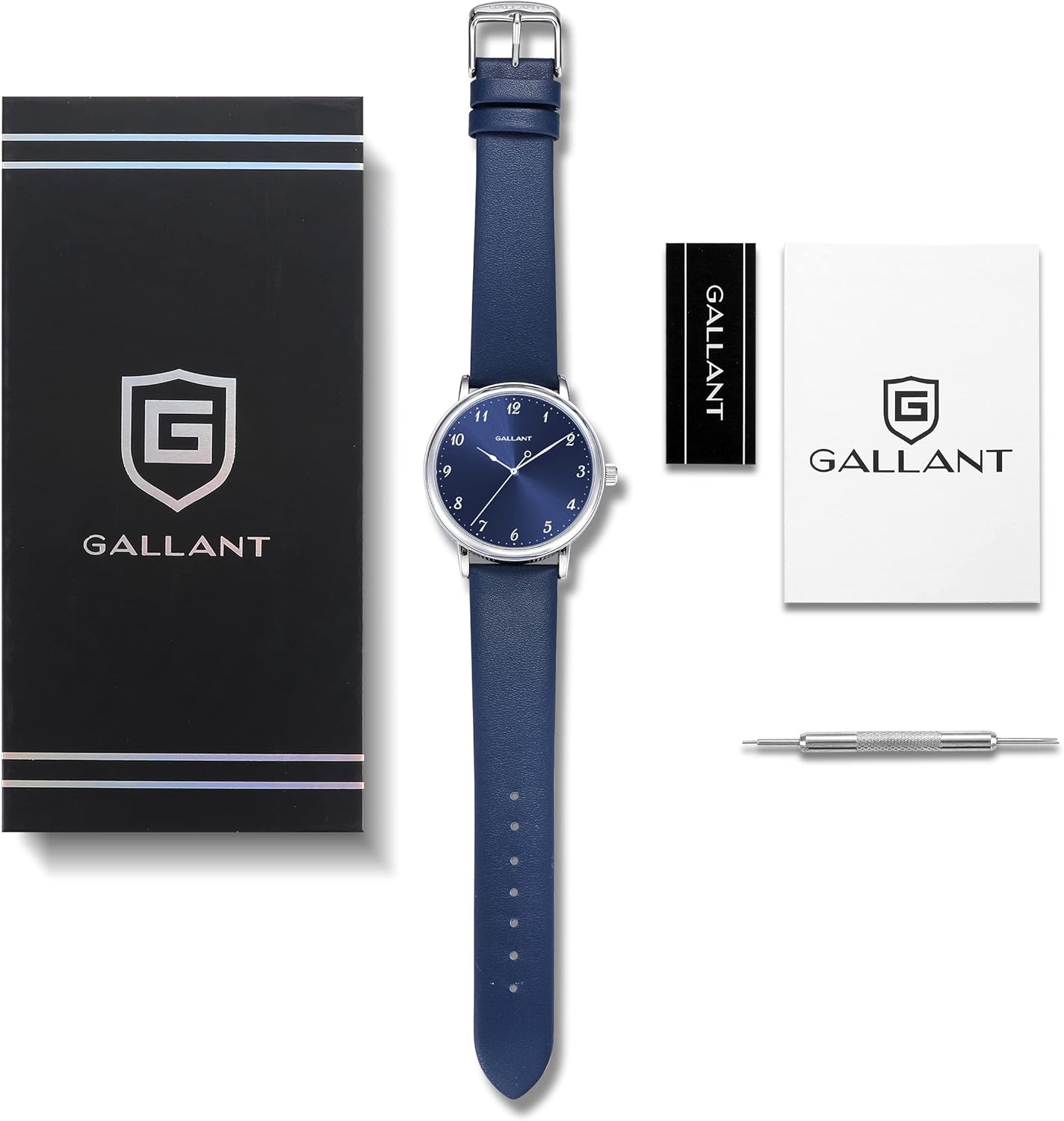 Gallant Men's Watch Classic Dress Watches with Leather Strap Meca-Quartz Watch for Men 5ATM Waterproof Luxury Vintage Minimalist Casual Wristwatch 41mm - Image 8