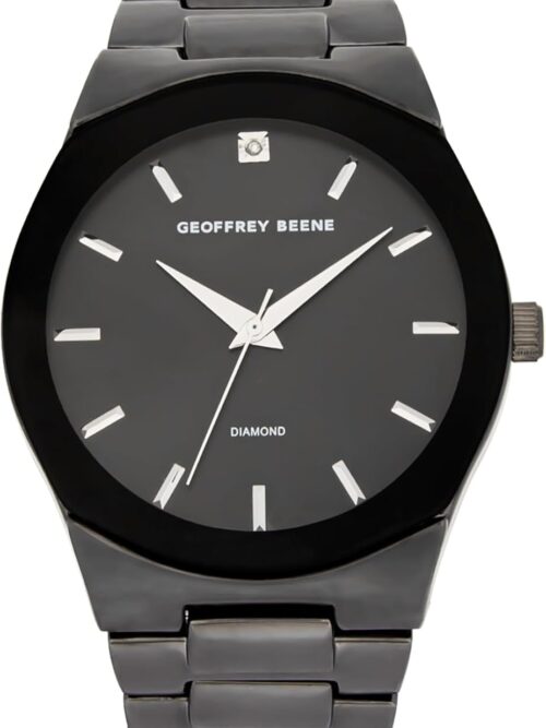 Geoffrey Beene Mens Watch - Stainless Steel Quartz Movement Analog Watch for Men, Gift for Men, Formal or Business Casual Minimalist Wrist Watches 42mm\u2026