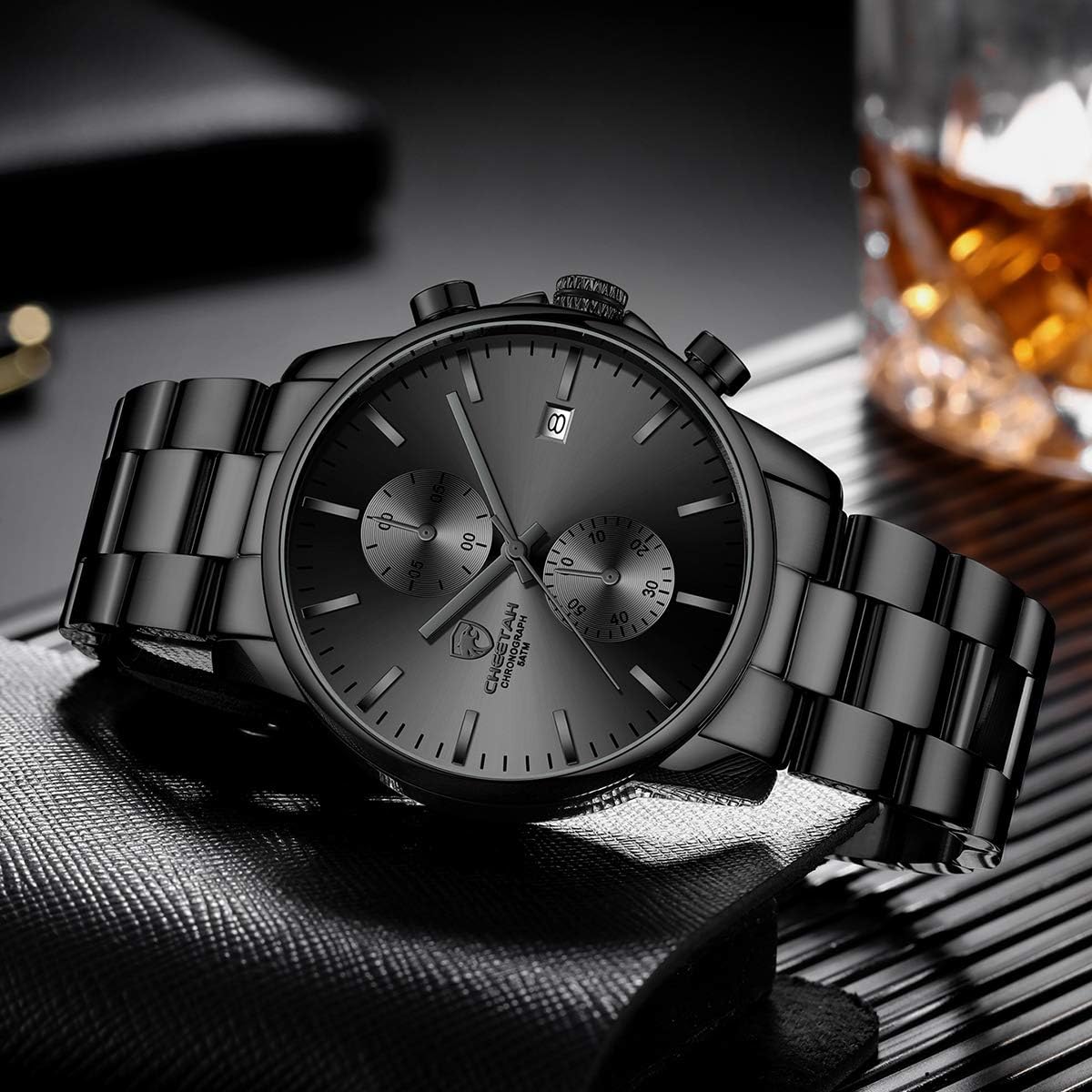 GOLDEN HOUR Fashion Business Mens Watches with Stainless Steel Waterproof Chronograph Quartz Watch for Men, Auto Date - Image 6
