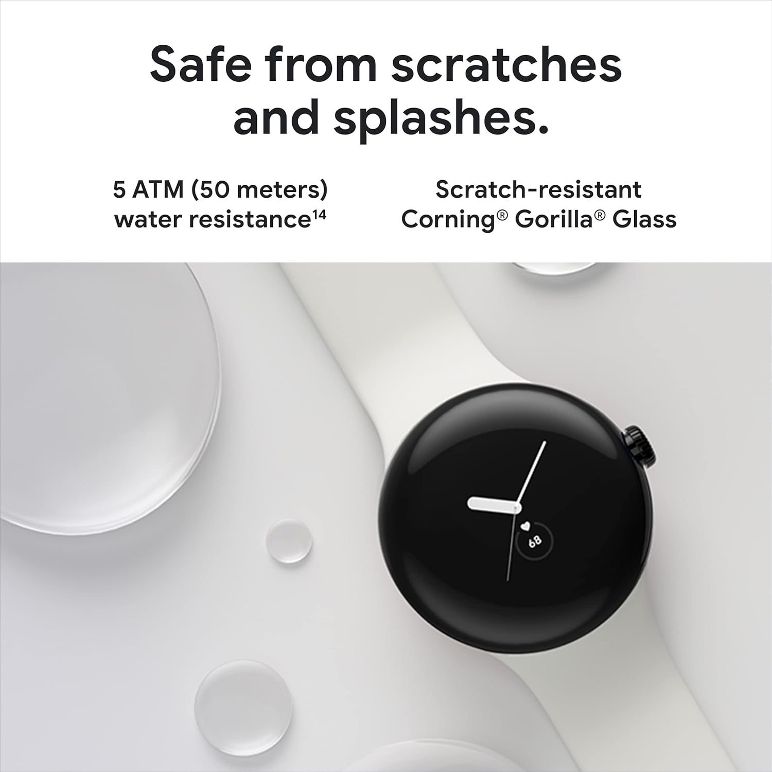 Google Pixel Watch - Android Smartwatch with Fitbit Activity Tracking - Heart Rate Tracking Watch Polished Silver Stainless Steel case with Charcoal Active band - WiFi - Image 8