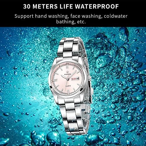 Gosasa Women's Silver Stainless Steel Band Wrist Watches Fashion Quartz Analog Watch Small Face Ladies Dress Watch - Image 5