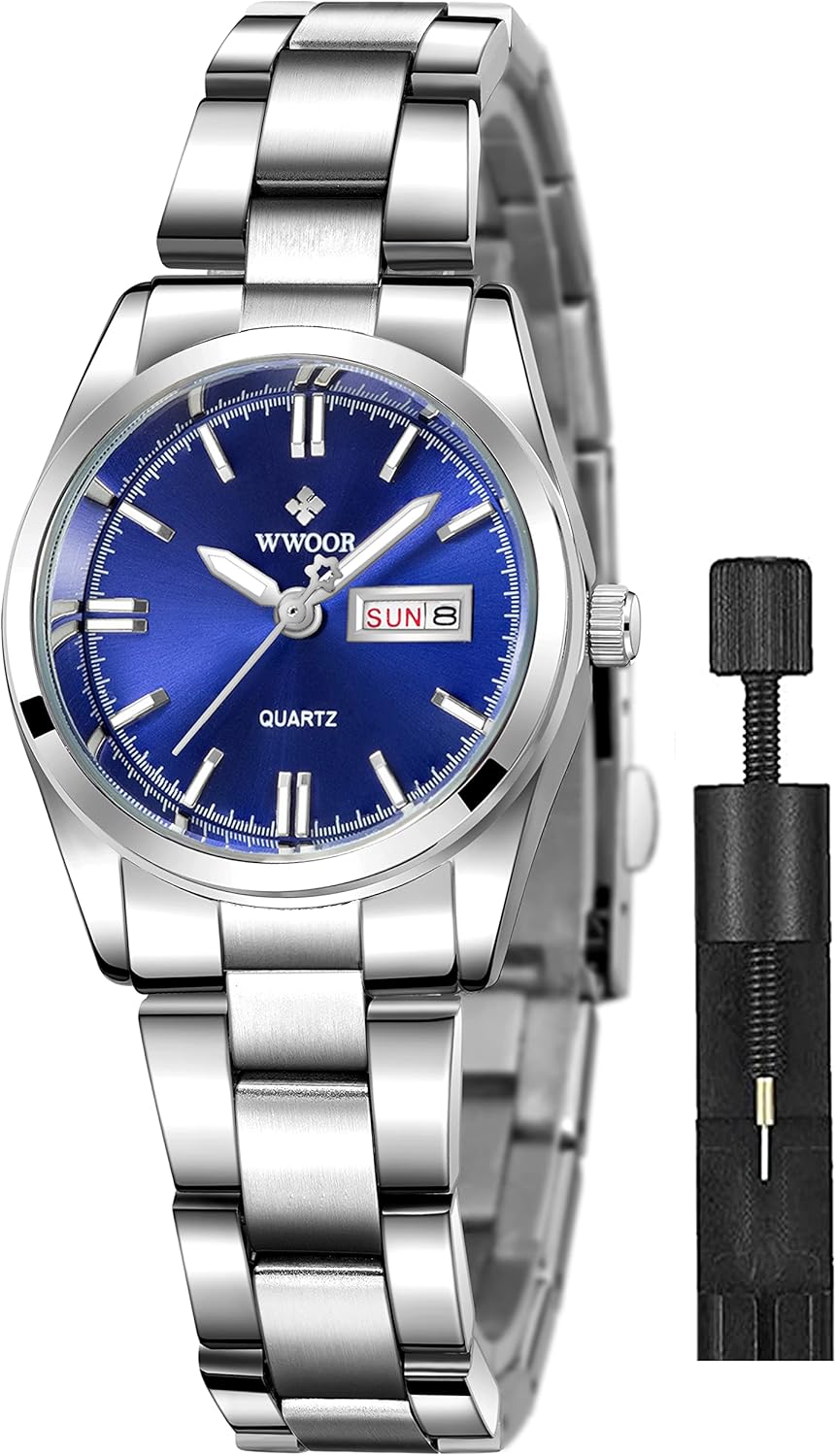 Gosasa Women's Silver Stainless Steel Band Wrist Watches Fashion Quartz Analog Watch Small Face Ladies Dress Watch - Image 15