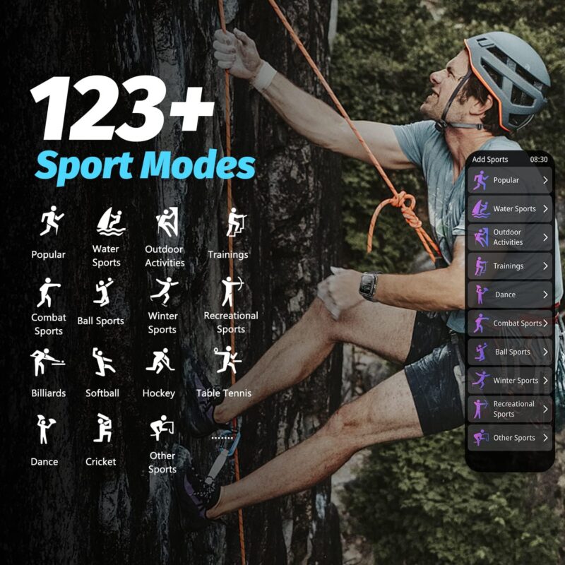 HOFIT Smart Watch for Men, Bluetooth Call(Answer\/Make Call) Mens Watches, Military Rugged Smart Watches, 1.83in HD Touch Screen, Fitness Watch for Android iOS, Activities Tracker, Gifts for Men - Image 4