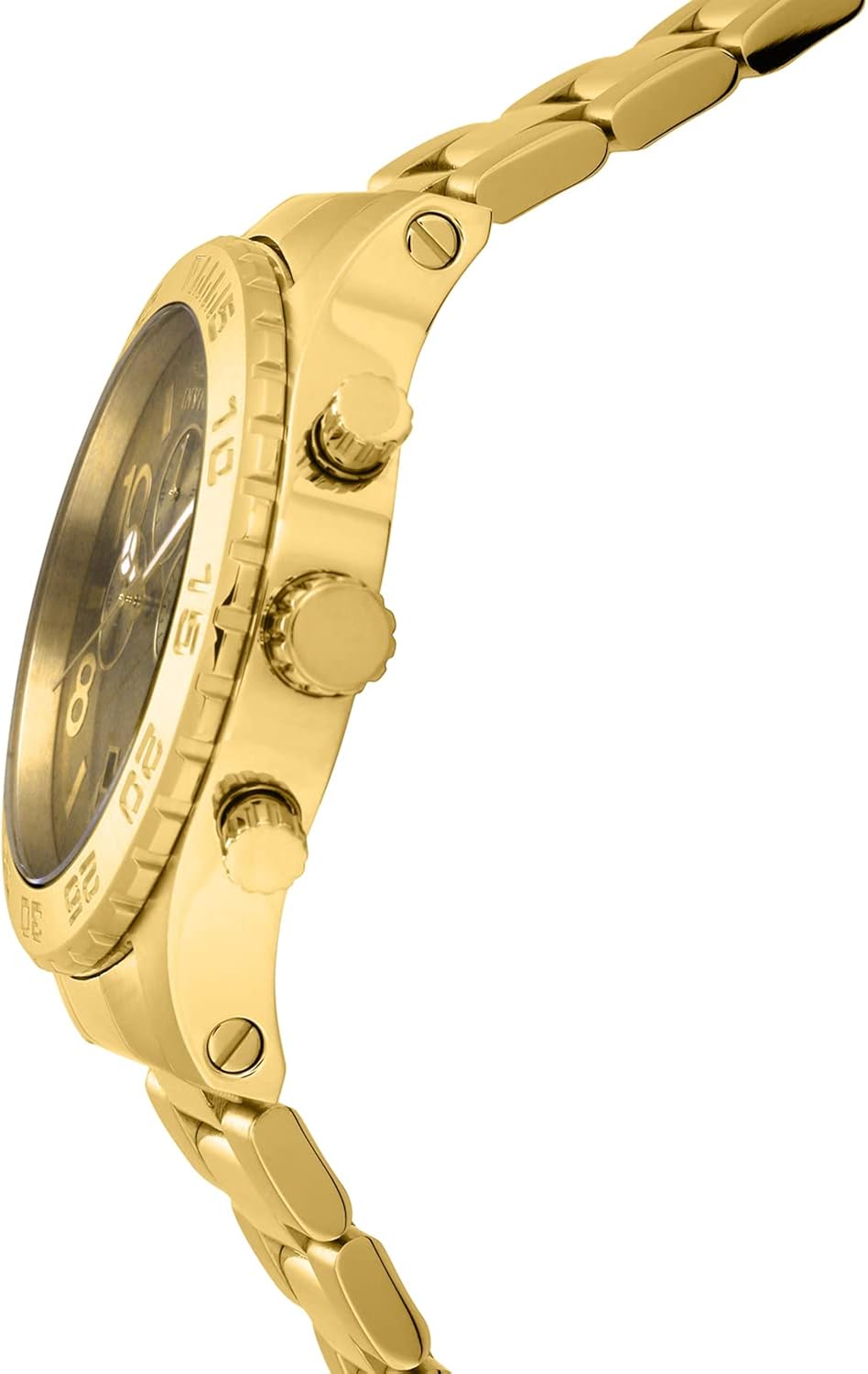 Invicta Men's 1270 Specialty Chronograph Gold Dial 18k Gold Ion-Plated Stainless Steel Watch - Image 3