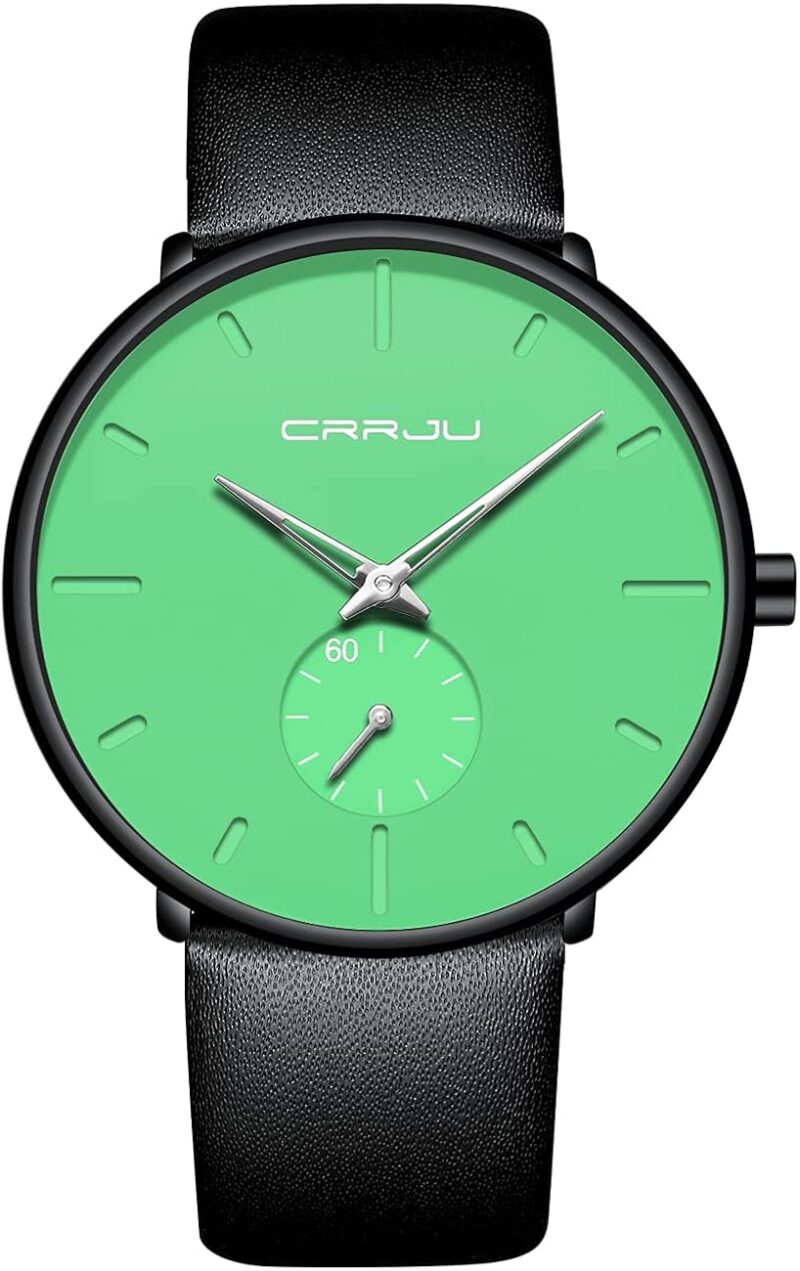 Mens Watches Ultra-Thin Minimalist Waterproof-Fashion Wrist Watch for Men Unisex Dress with Leather Band - Image 17