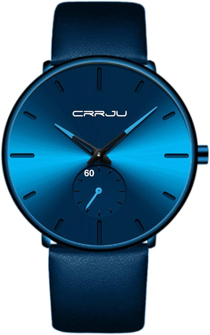 Mens Watches Ultra-Thin Minimalist Waterproof-Fashion Wrist Watch for Men Unisex Dress with Leather Band - Image 16