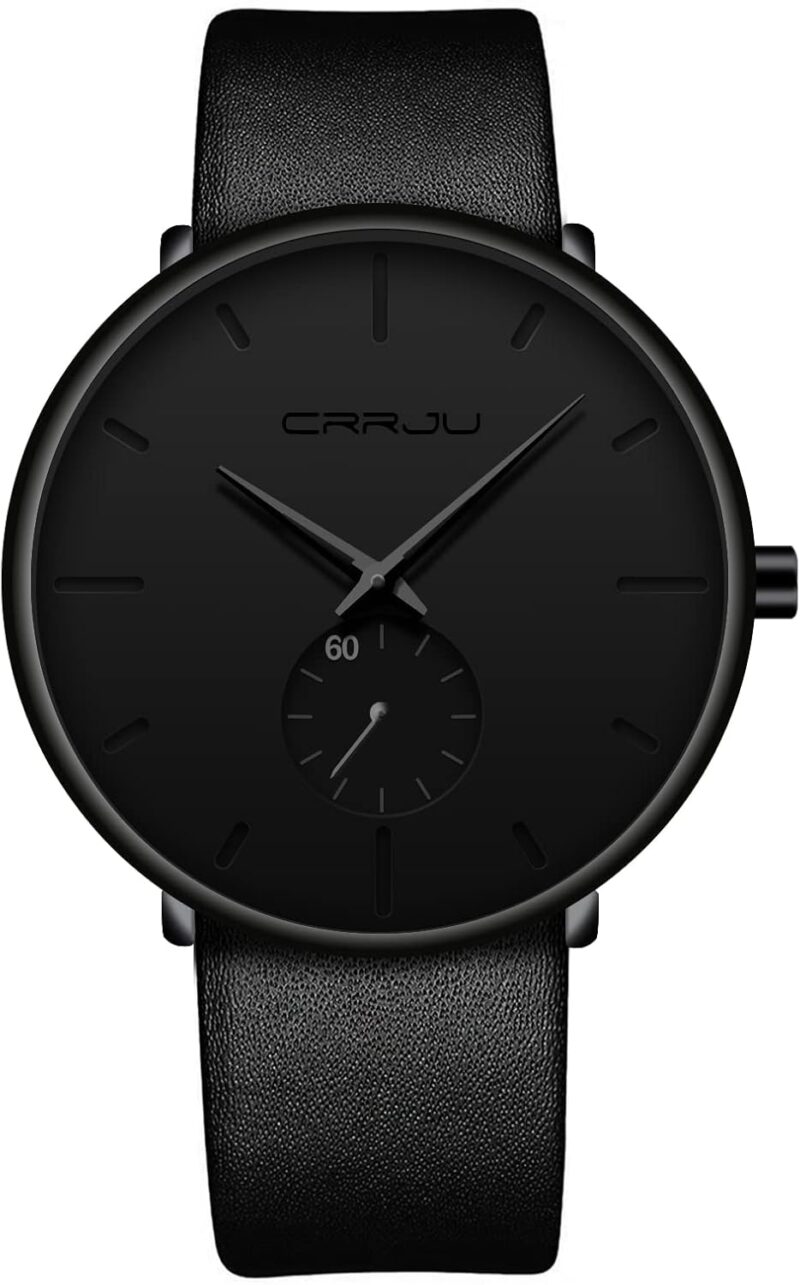 Mens Watches Ultra-Thin Minimalist Waterproof-Fashion Wrist Watch for Men Unisex Dress with Leather Band - Image 22