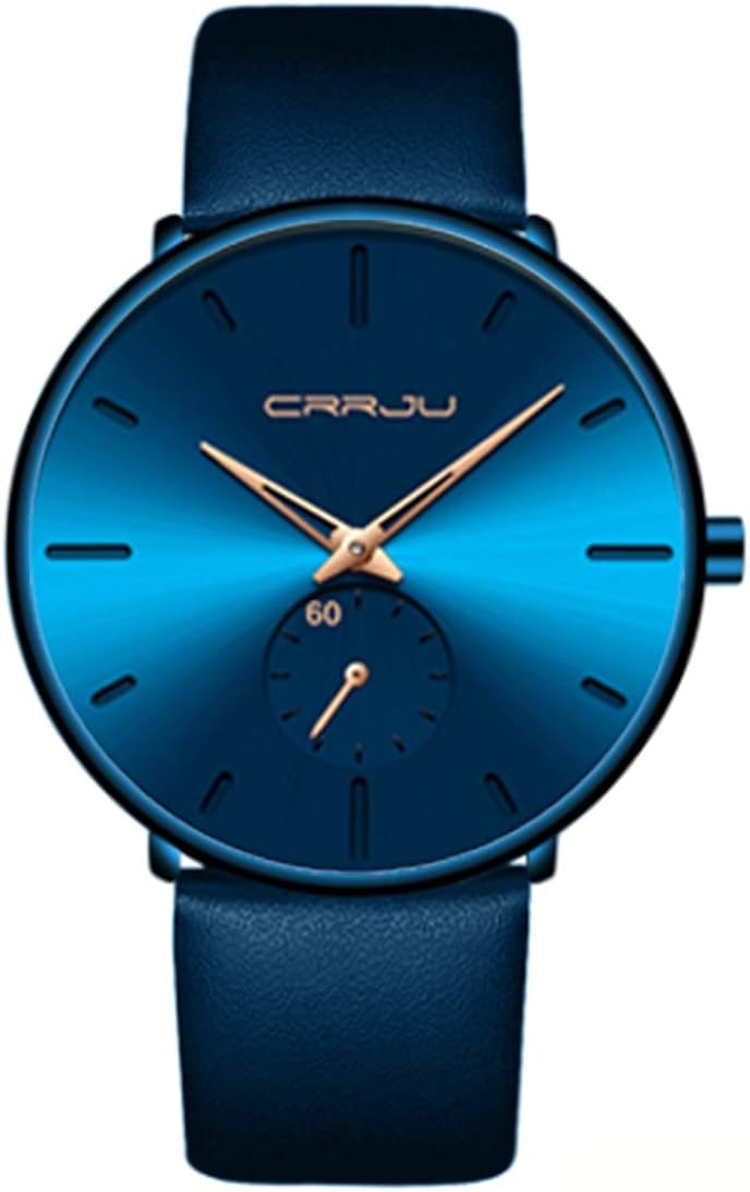Mens Watches Ultra-Thin Minimalist Waterproof-Fashion Wrist Watch for Men Unisex Dress with Leather Band - Image 24