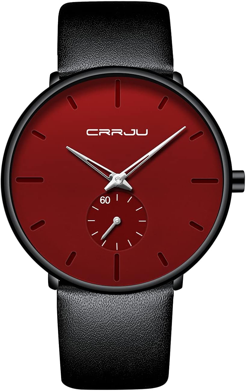 Mens Watches Ultra-Thin Minimalist Waterproof-Fashion Wrist Watch for Men Unisex Dress with Leather Band - Image 21