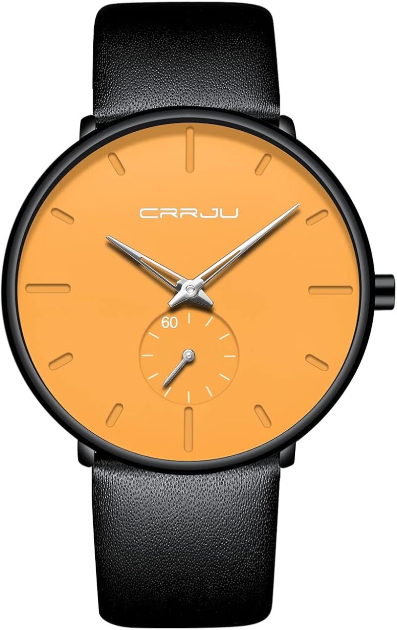 Mens Watches Ultra-Thin Minimalist Waterproof-Fashion Wrist Watch for Men Unisex Dress with Leather Band - Image 13