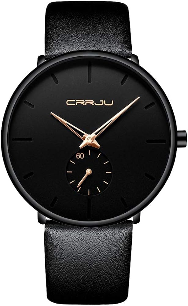 Mens Watches Ultra-Thin Minimalist Waterproof-Fashion Wrist Watch for Men Unisex Dress with Leather Band - Image 9