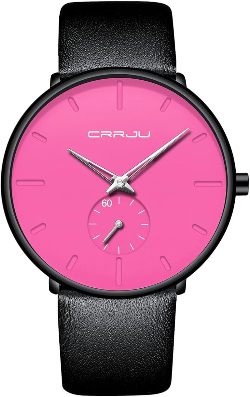Mens Watches Ultra-Thin Minimalist Waterproof-Fashion Wrist Watch for Men Unisex Dress with Leather Band - Image 10