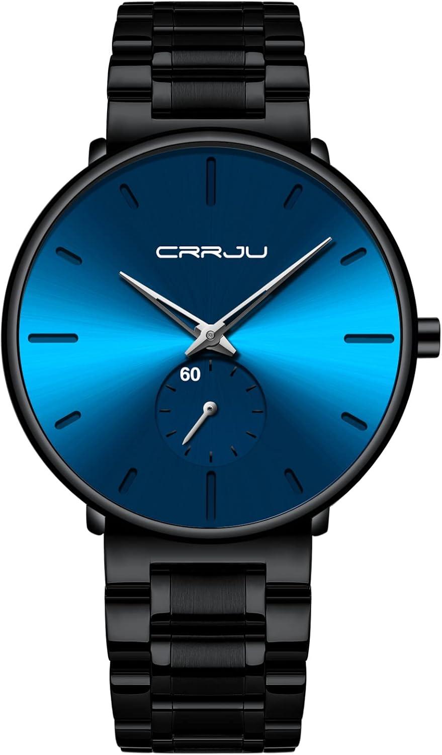 Mens Watches Ultra-Thin Minimalist Waterproof-Fashion Wrist Watch for Men Unisex Dress with Stainless Steel Band-Black Hands - Image 16