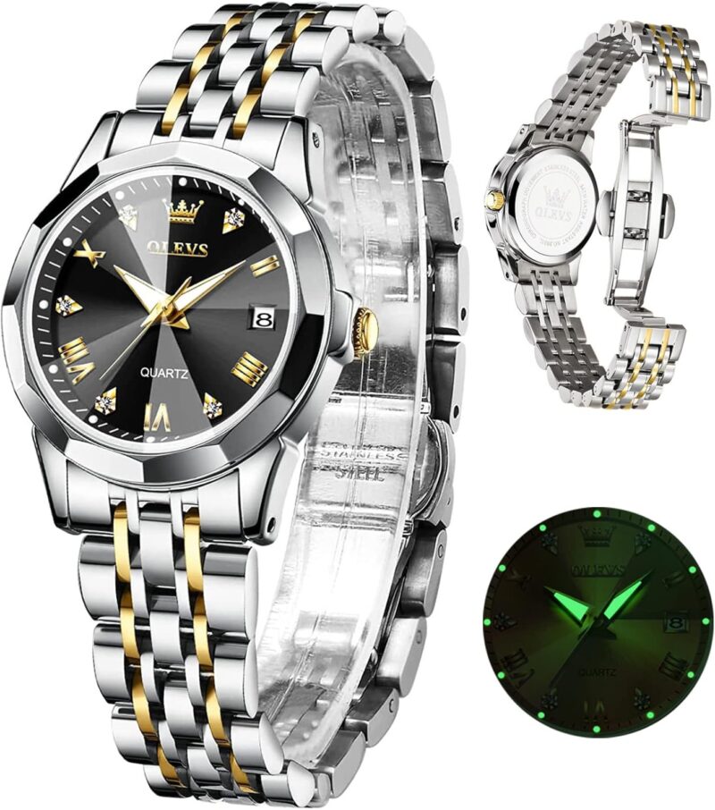 OLEVS Women's Wrist Watches, Small Wrist Stainless Steel Watch for Women, Fashion Dress Analog Quartz Ladies Watch - Image 10