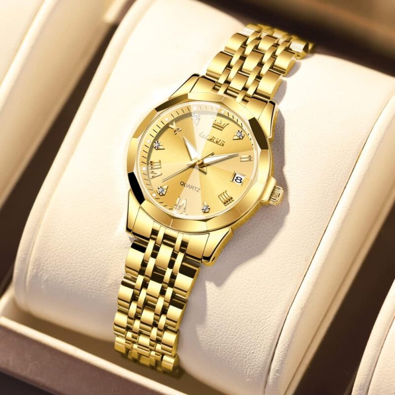 OLEVS Women's Wrist Watches, Small Wrist Stainless Steel Watch for Women, Fashion Dress Analog Quartz Ladies Watch - Image 9