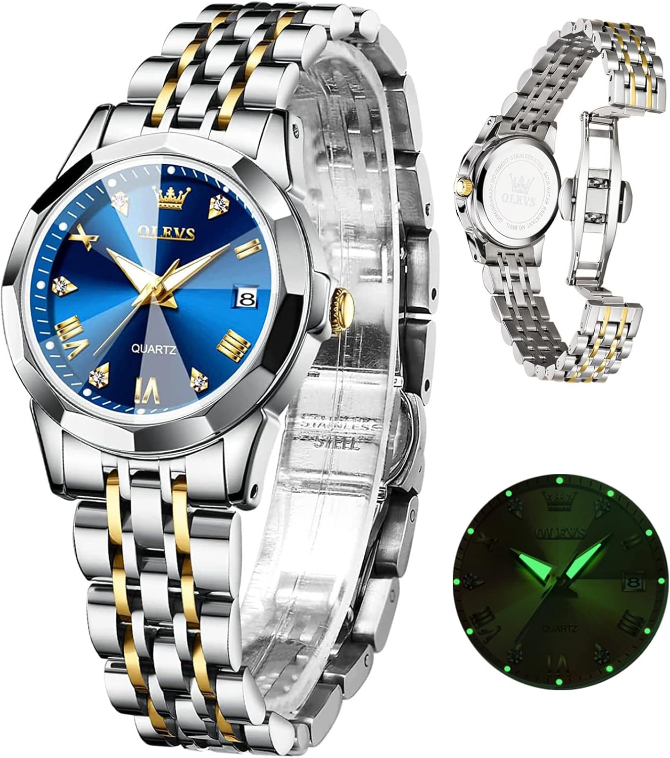 OLEVS Women's Wrist Watches, Small Wrist Stainless Steel Watch for Women, Fashion Dress Analog Quartz Ladies Watch - Image 11