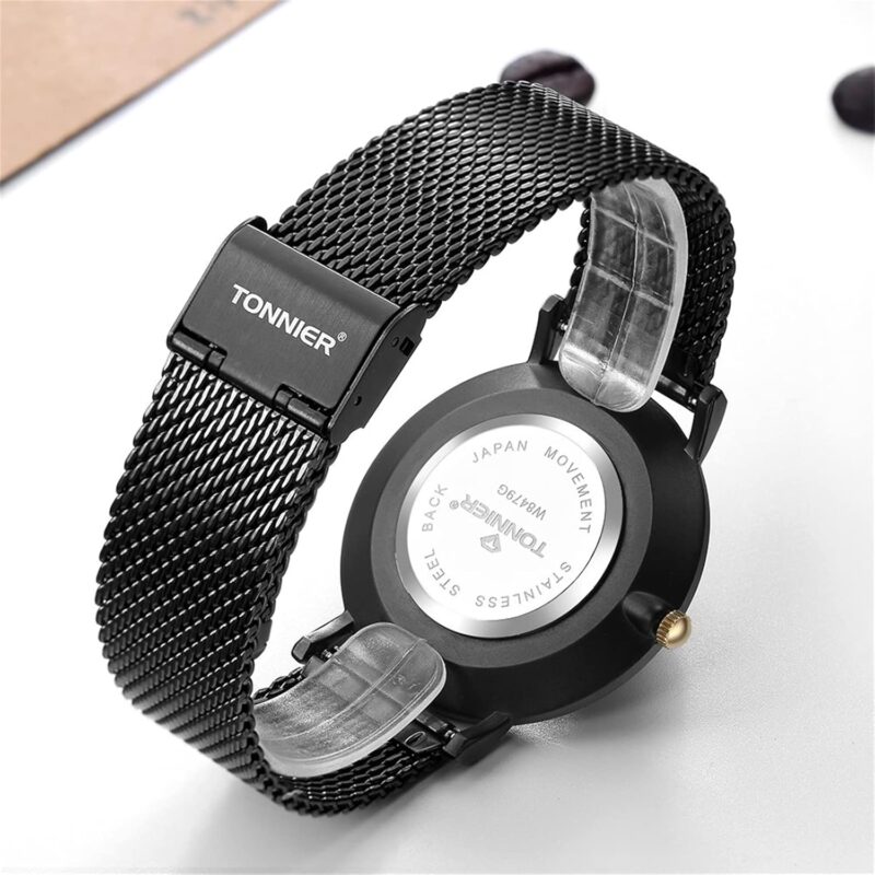 RUIWATCHWORLD Men's Analog Quartz Watch Men Ultra-Thin Dial Watches Stainless Steel Waterproof Fashion Wrist Watch - Image 3